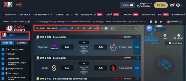 Chọn trận đấu CS:GO và đặt cược ngay!