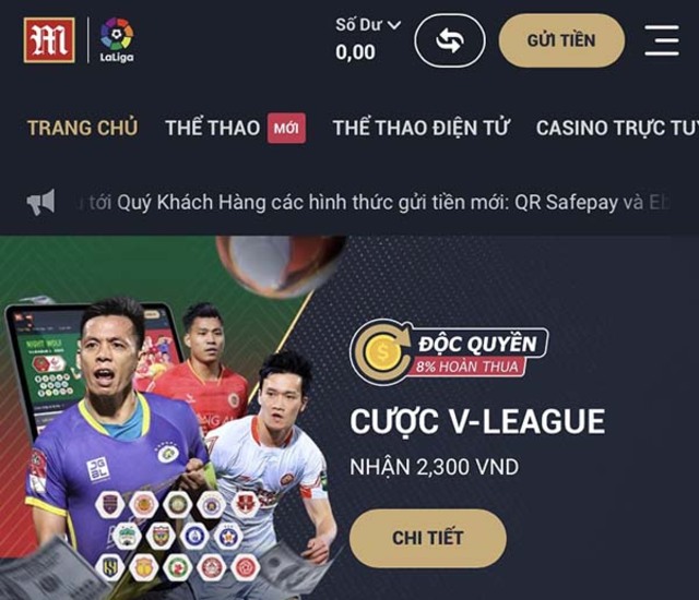 M88 cung cấp nhiều phương thức nạp tiền