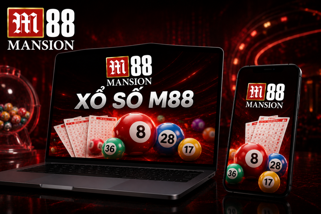 Giao diện Xổ Số M88 trên laptop và điện thoại
